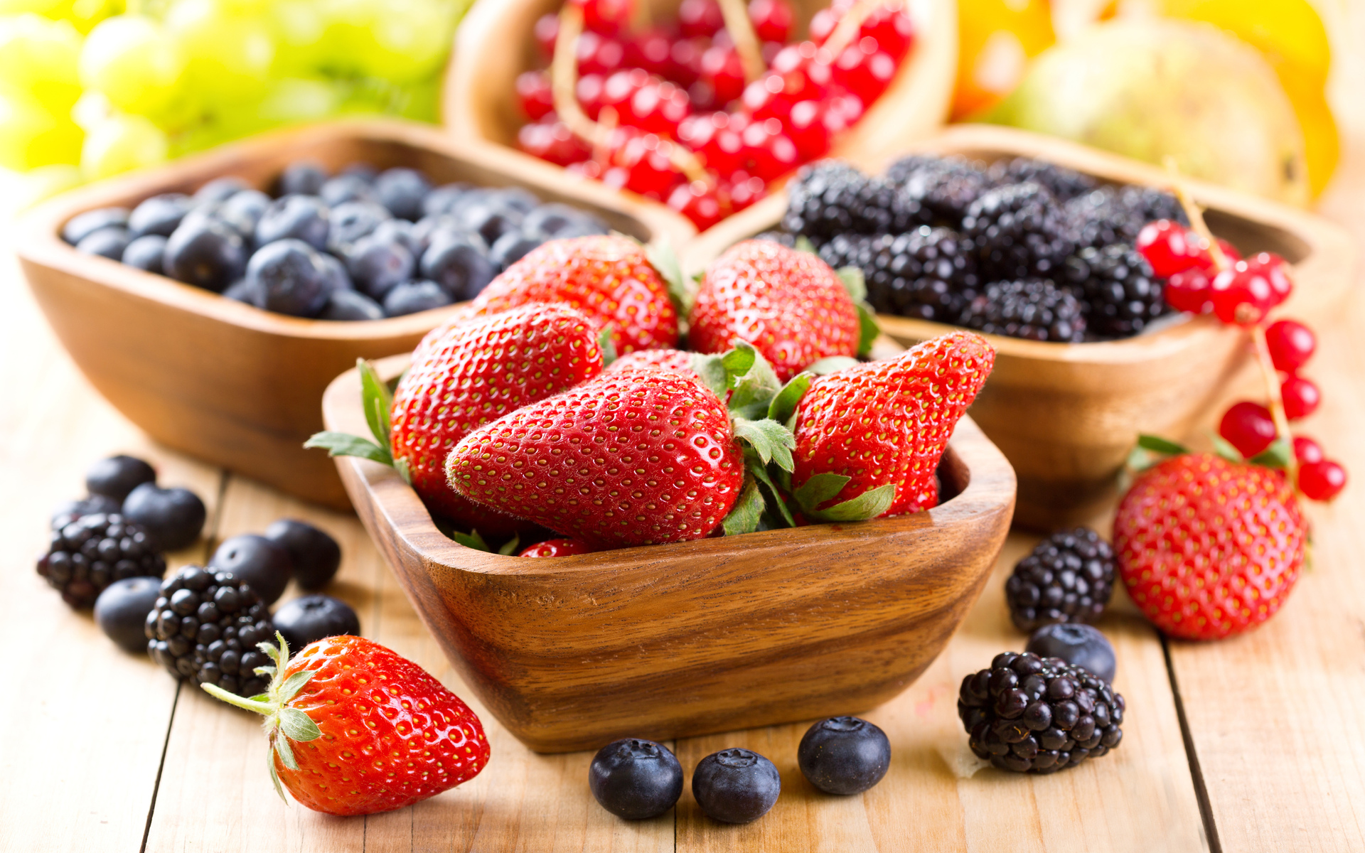 Strawberries and raspberries